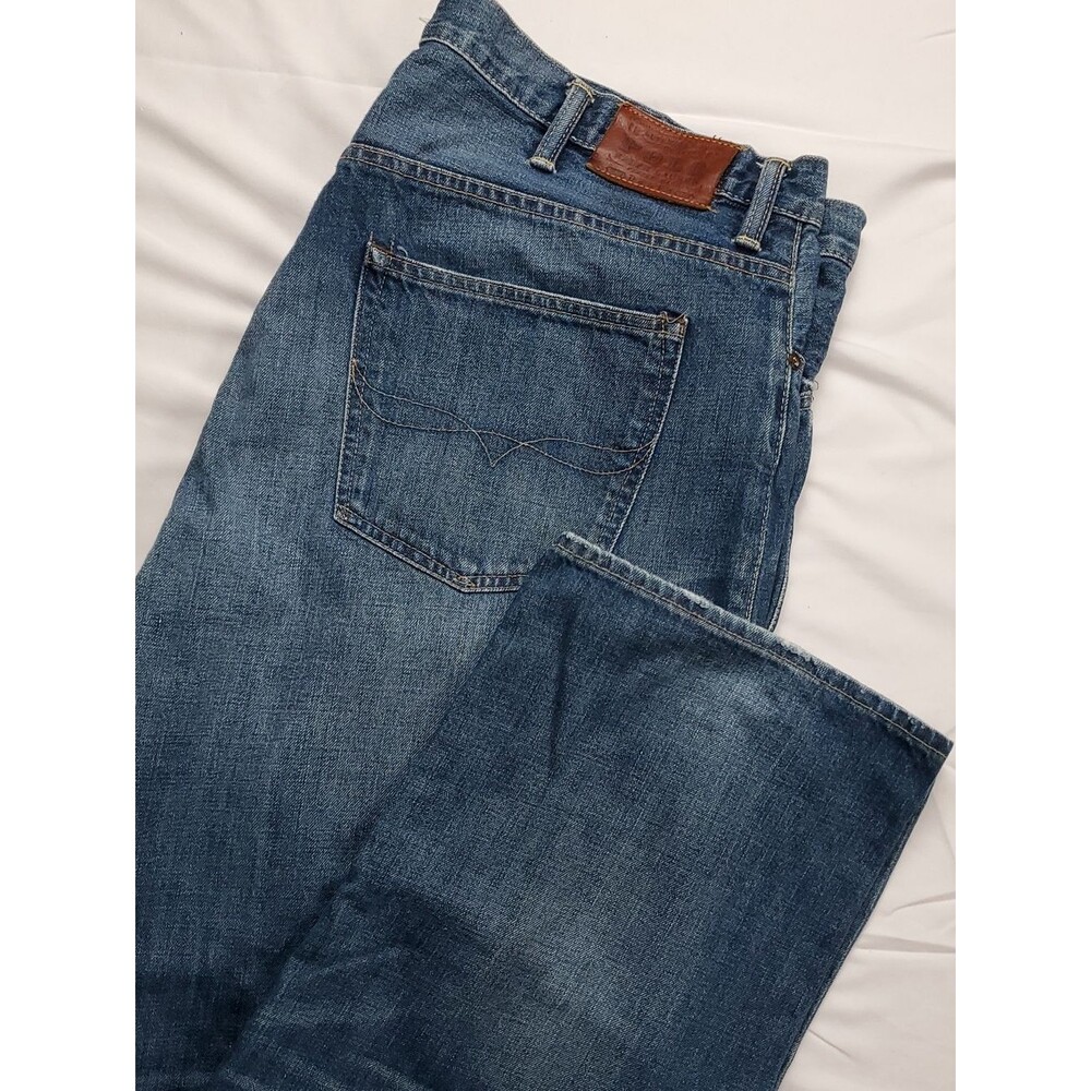 Vintage Y2K Polo Ralph Lauren Men's 44x32 Blue Straight Leg Denim Jeans PRL